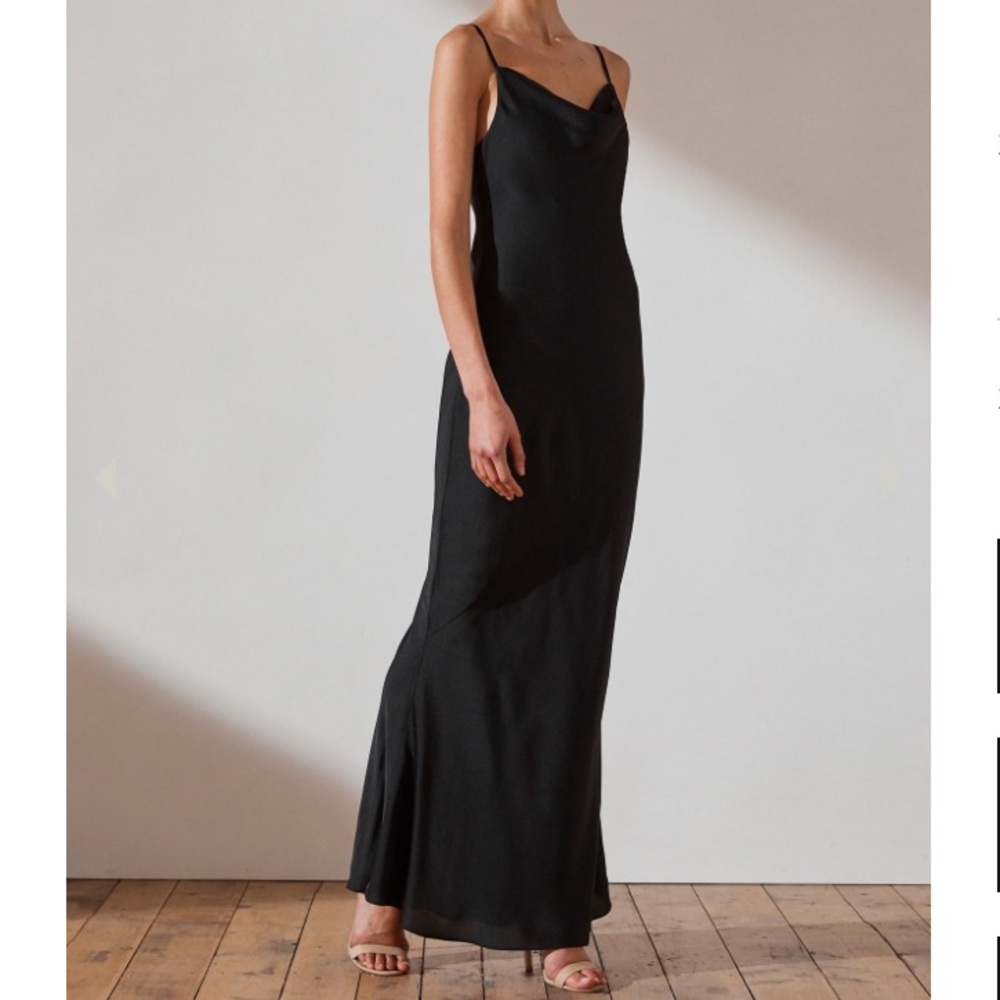 Shona Joy maxi Black Slip Dress 4 / 6